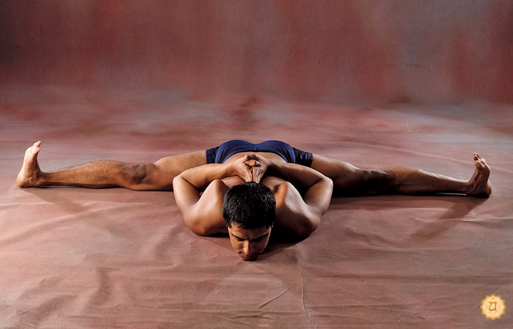 Feet Spread Out Intense Back Stretch Pose